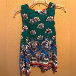 Joy Joy green and blue multicolored blouse